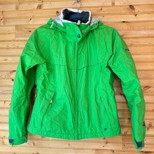 Columbia Vertex Jacket Lime Green Spring Fall Omni-Tech Medium Frog Resistance